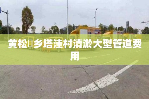 黄松硲乡塔洼村清淤大型管道费用