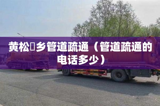 黄松硲乡管道疏通（管道疏通的电话多少）