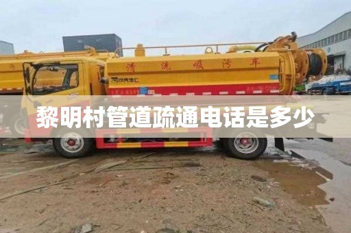 黎明村管道疏通电话是多少