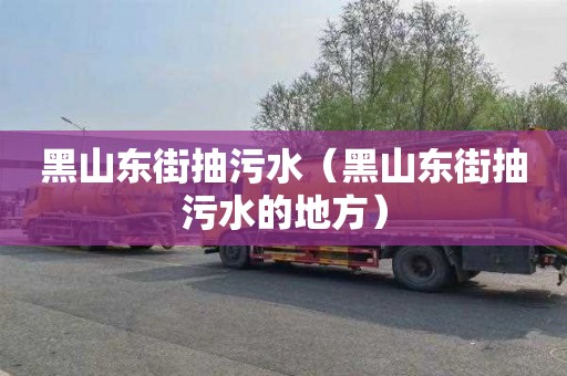 黑山东街抽污水（黑山东街抽污水的地方）