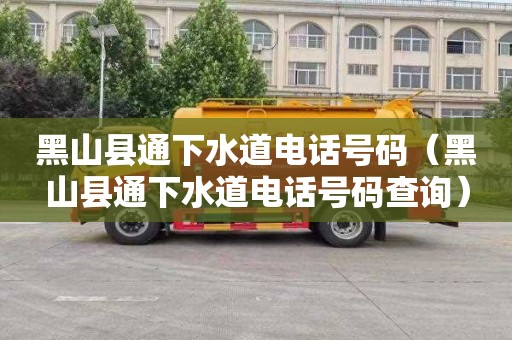 黑山县通下水道电话号码（黑山县通下水道电话号码查询）
