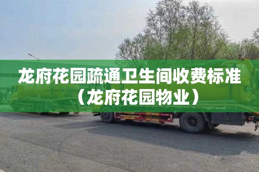 龙府花园疏通卫生间收费标准（龙府花园物业）