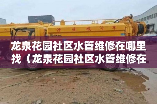龙泉花园社区水管维修在哪里找（龙泉花园社区水管维修在哪里找电话）