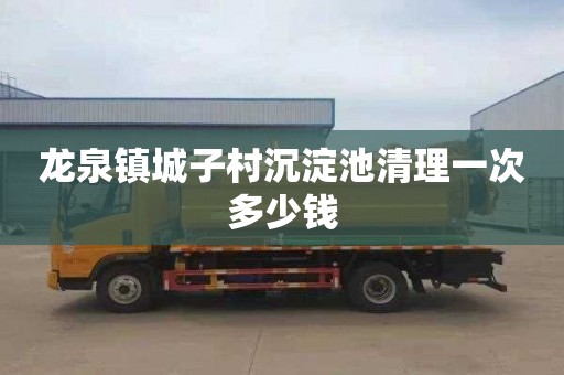 龙泉镇城子村沉淀池清理一次多少钱