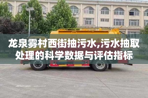 龙泉雾村西街抽污水,污水抽取处理的科学数据与评估指标