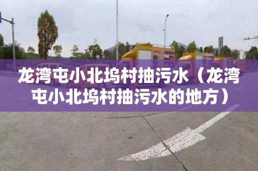 龙湾屯小北坞村抽污水（龙湾屯小北坞村抽污水的地方）
