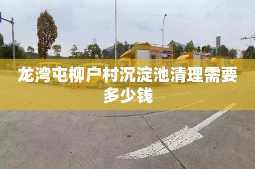 龙湾屯柳户村沉淀池清理需要多少钱