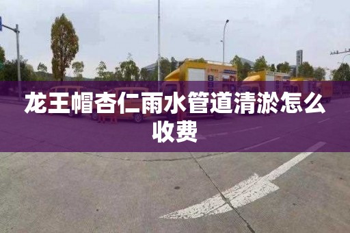 龙王帽杏仁雨水管道清淤怎么收费