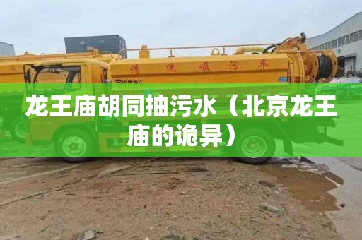 龙王庙胡同抽污水（北京龙王庙的诡异）