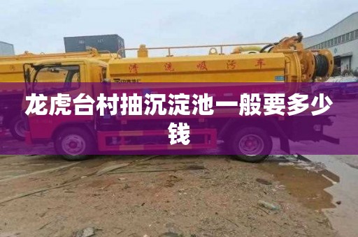 龙虎台村抽沉淀池一般要多少钱