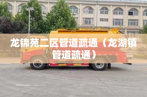 龙锦苑二区管道疏通（龙湖镇管道疏通）