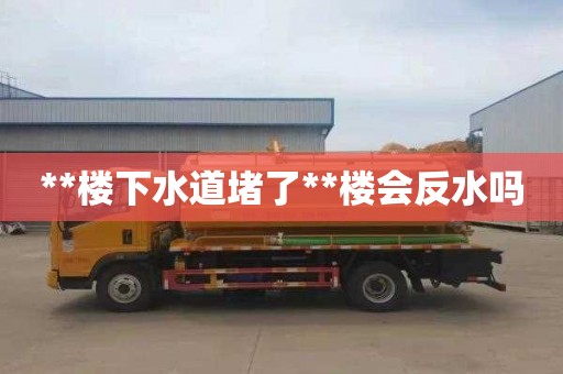 **楼下水道堵了**楼会反水吗