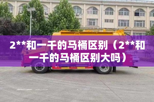 2**和一千的马桶区别（2**和一千的马桶区别大吗）