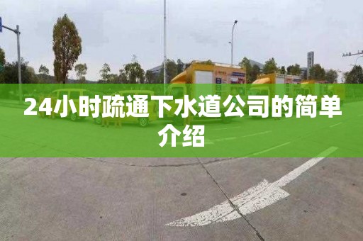 24小时疏通下水道公司的简单介绍