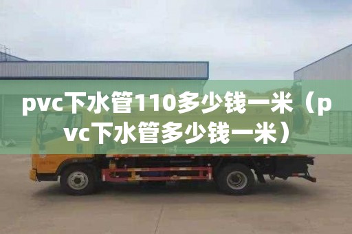 pvc下水管110多少钱一米（pvc下水管多少钱一米）