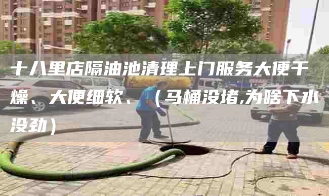 十八里店隔油池清理上门服务大便干燥、大便细软、（马桶没堵,为啥下水没劲）