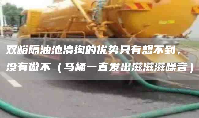 双峪隔油池清掏的优势只有想不到，没有做不（马桶一直发出滋滋滋噪音）