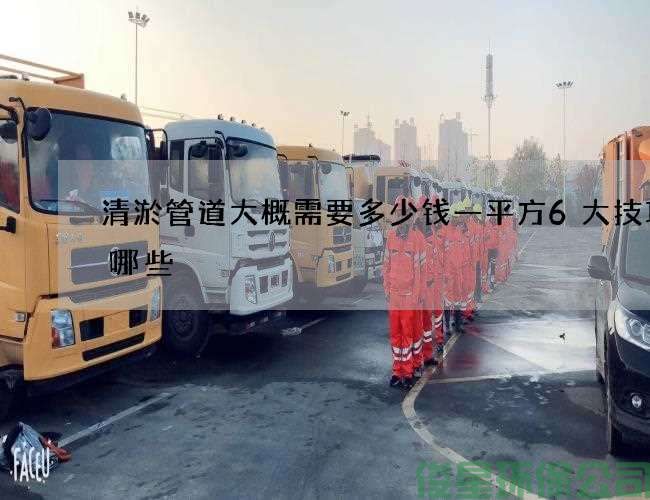 清淤管道大概需要多少钱一平方6大技巧有哪些