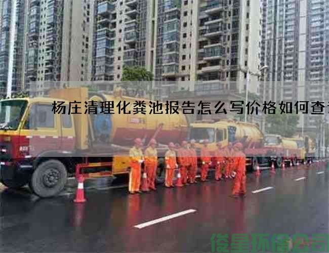 杨庄清理化粪池报告怎么写价格如何查询