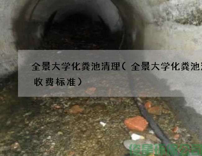 全景大学化粪池清理(全景大学化粪池清掏收费标准)