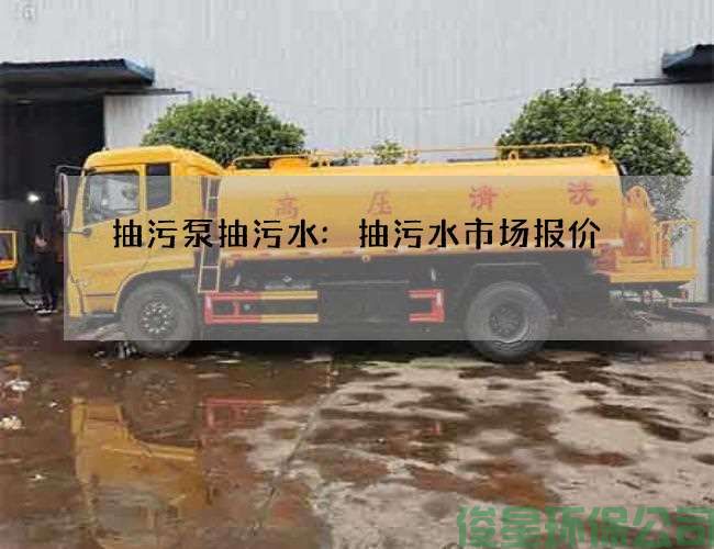 抽污泵抽污水:抽污水市场报价