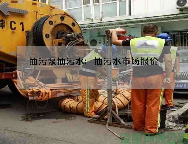 抽污泵抽污水:抽污水市场报价