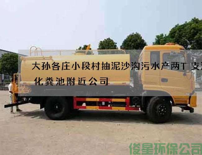 大孙各庄小段村抽泥沙沟污水产两T支清掏化粪池附近公司