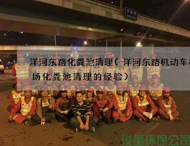 洋河东路化粪池清理(洋河东路机动车检测场化粪池清理的经验)
