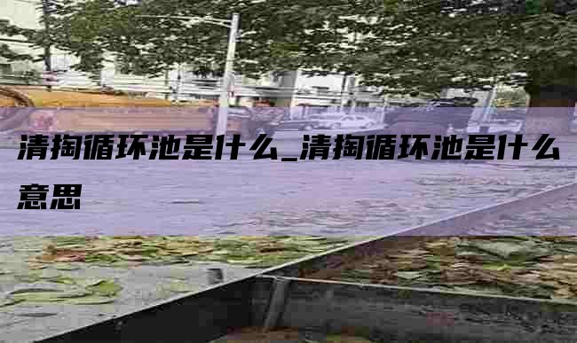 清掏循环池是什么_清掏循环池是什么意思