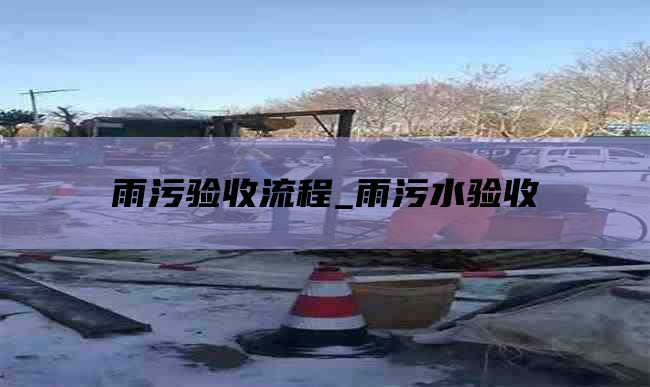 雨污验收流程_雨污水验收