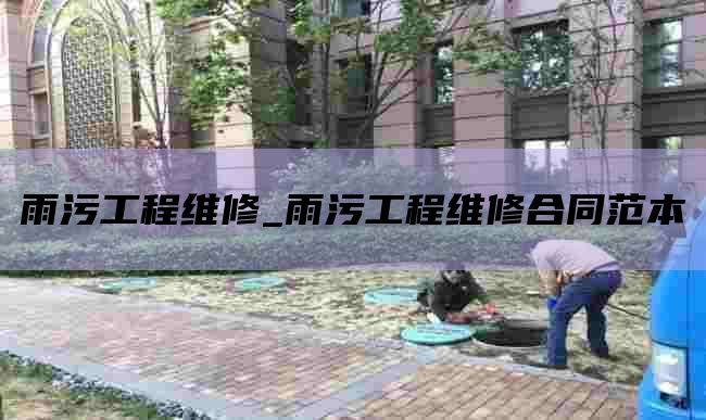 雨污工程维修_雨污工程维修合同范本