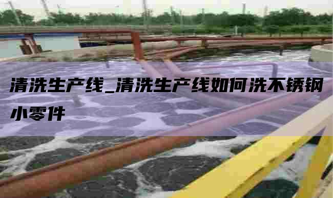 清洗生产线_清洗生产线如何洗不锈钢小零件