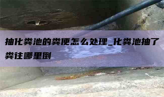 抽化粪池的粪便怎么处理_化粪池抽了粪往哪里倒
