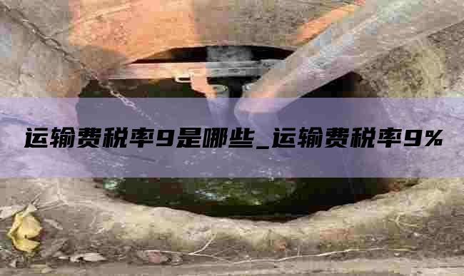 运输费税率9是哪些_运输费税率9%