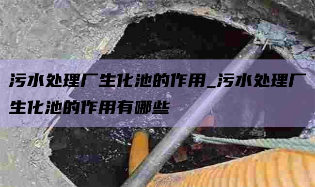 污水处理厂生化池的作用_污水处理厂生化池的作用有哪些