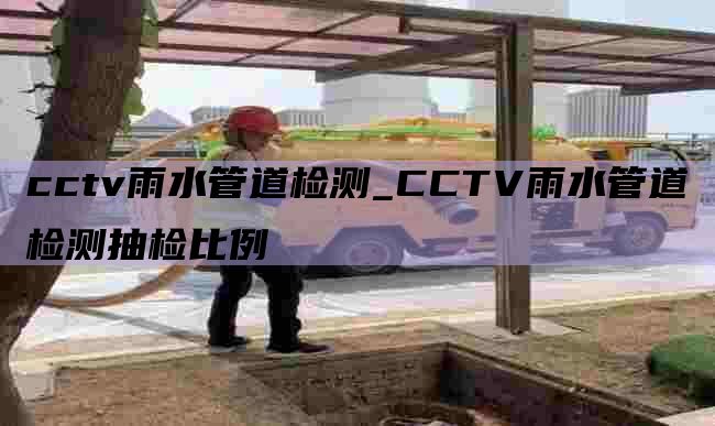 cctv雨水管道检测_CCTV雨水管道检测抽检比例