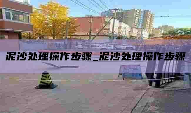 泥沙处理操作步骤_泥沙处理操作步骤